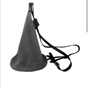 Black suede cone sling bag purse -TMRW STU\DIO